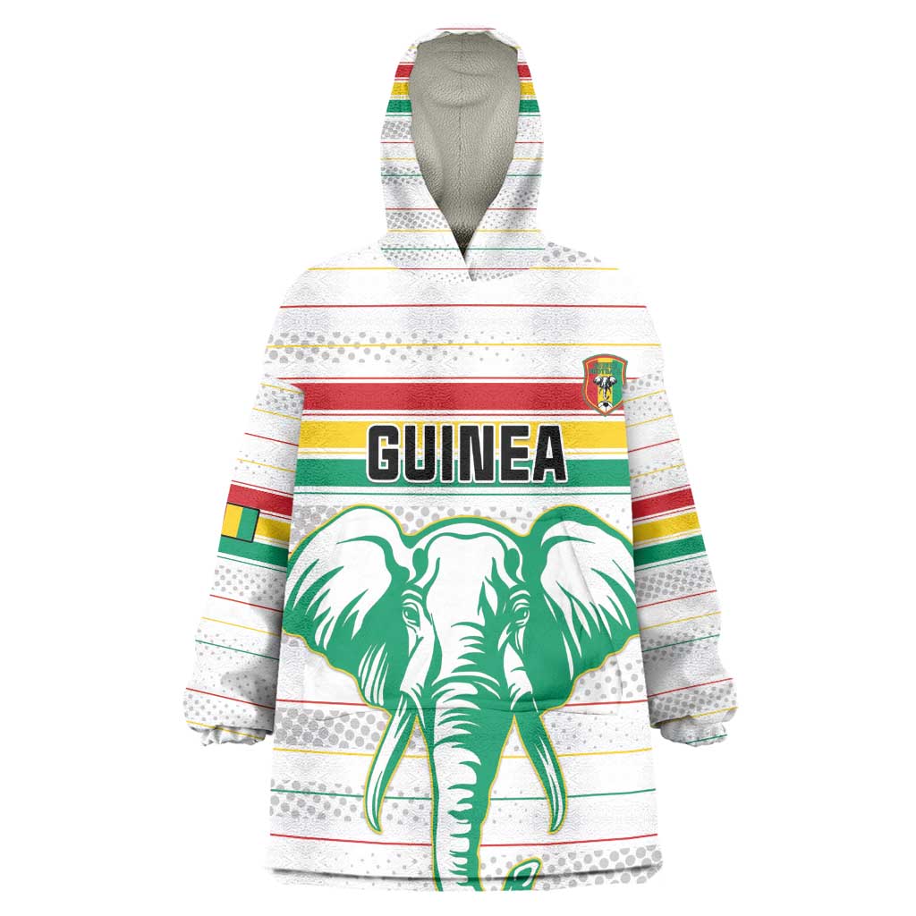Custom Afro Guinee Football Kid Wearable Blanket Hoodie Go Syli National