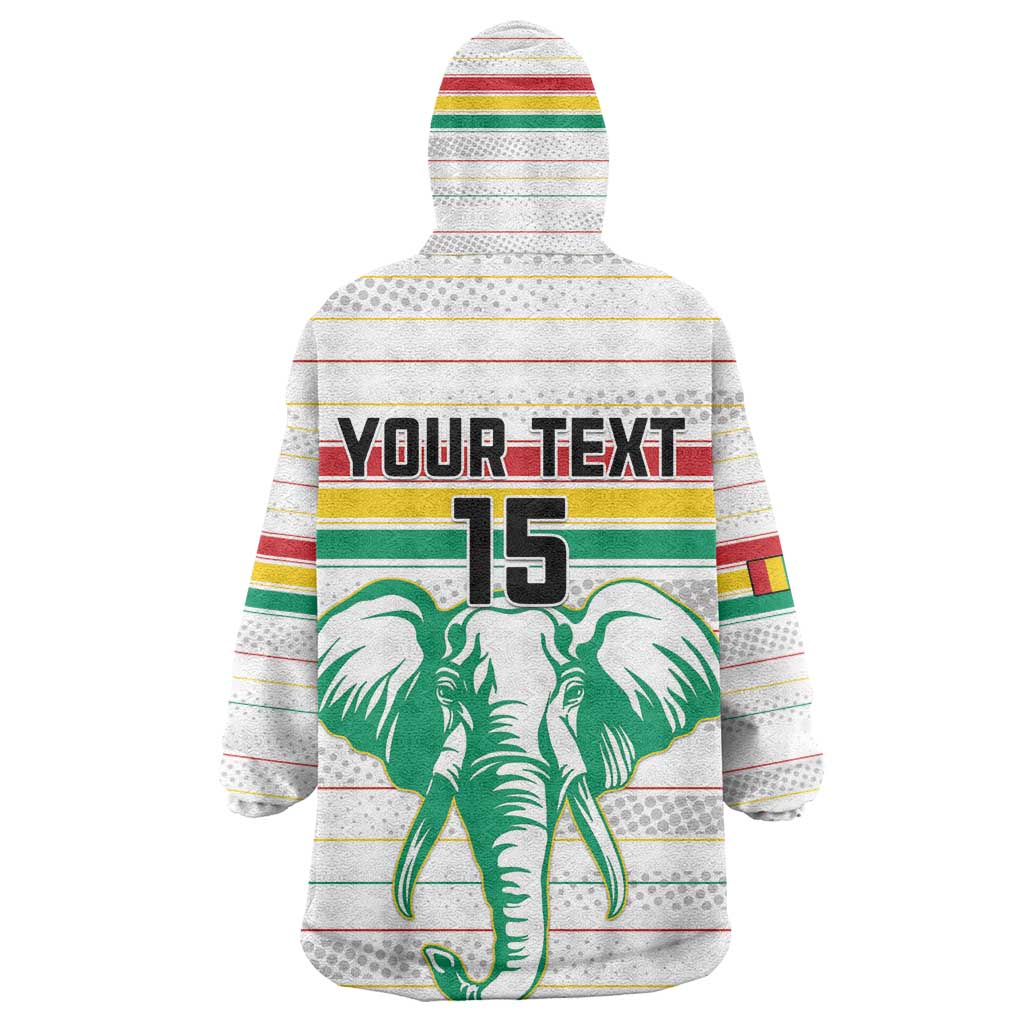 Custom Afro Guinee Football Kid Wearable Blanket Hoodie Go Syli National