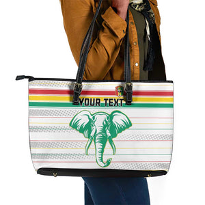 Custom Afro Guinee Football Leather Tote Bag Go Syli National