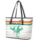 Custom Afro Guinee Football Leather Tote Bag Go Syli National