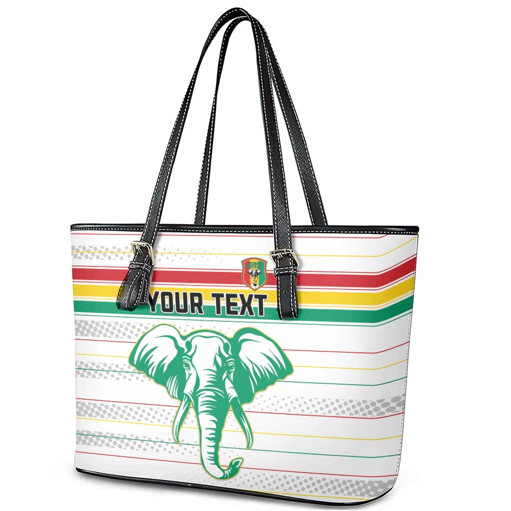 Custom Afro Guinee Football Leather Tote Bag Go Syli National