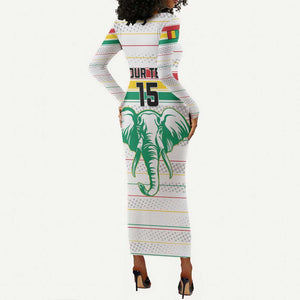 Custom Afro Guinee Football Long Sleeve Bodycon Dress Go Syli National LT15