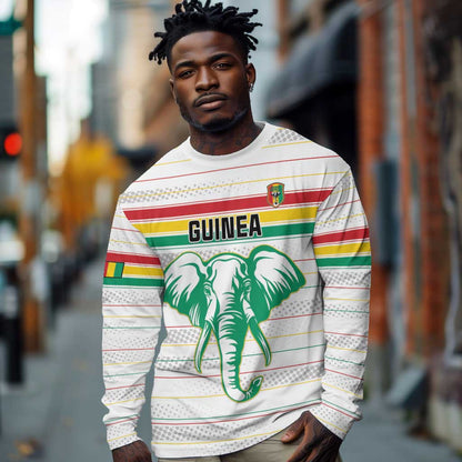 Custom Afro Guinee Football Long Sleeve Shirt Go Syli National