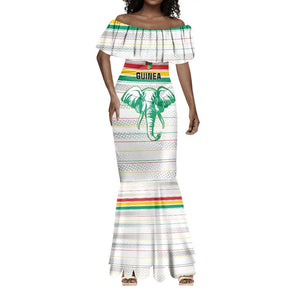 Custom Afro Guinee Football Mermaid Dress Go Syli National