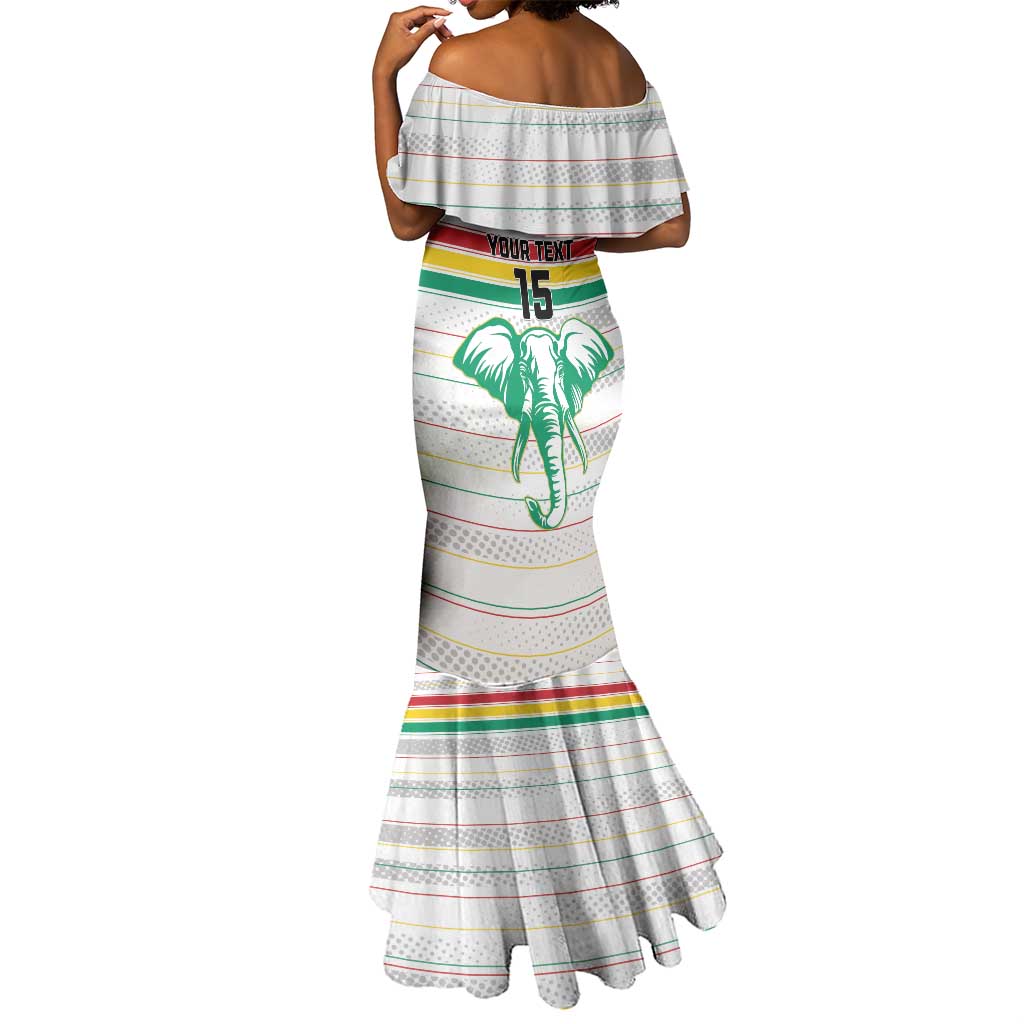 Custom Afro Guinee Football Mermaid Dress Go Syli National