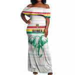 Custom Afro Guinee Football Off Shoulder Maxi Dress Go Syli National