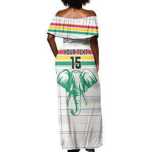 Custom Afro Guinee Football Off Shoulder Maxi Dress Go Syli National