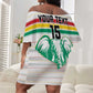 Custom Afro Guinee Football Off Shoulder Short Dress Go Syli National