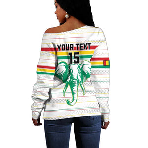 Custom Afro Guinee Football Off Shoulder Sweater Go Syli National