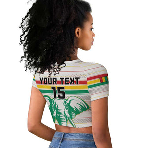 Custom Afro Guinee Football Raglan Cropped T shirt Go Syli National