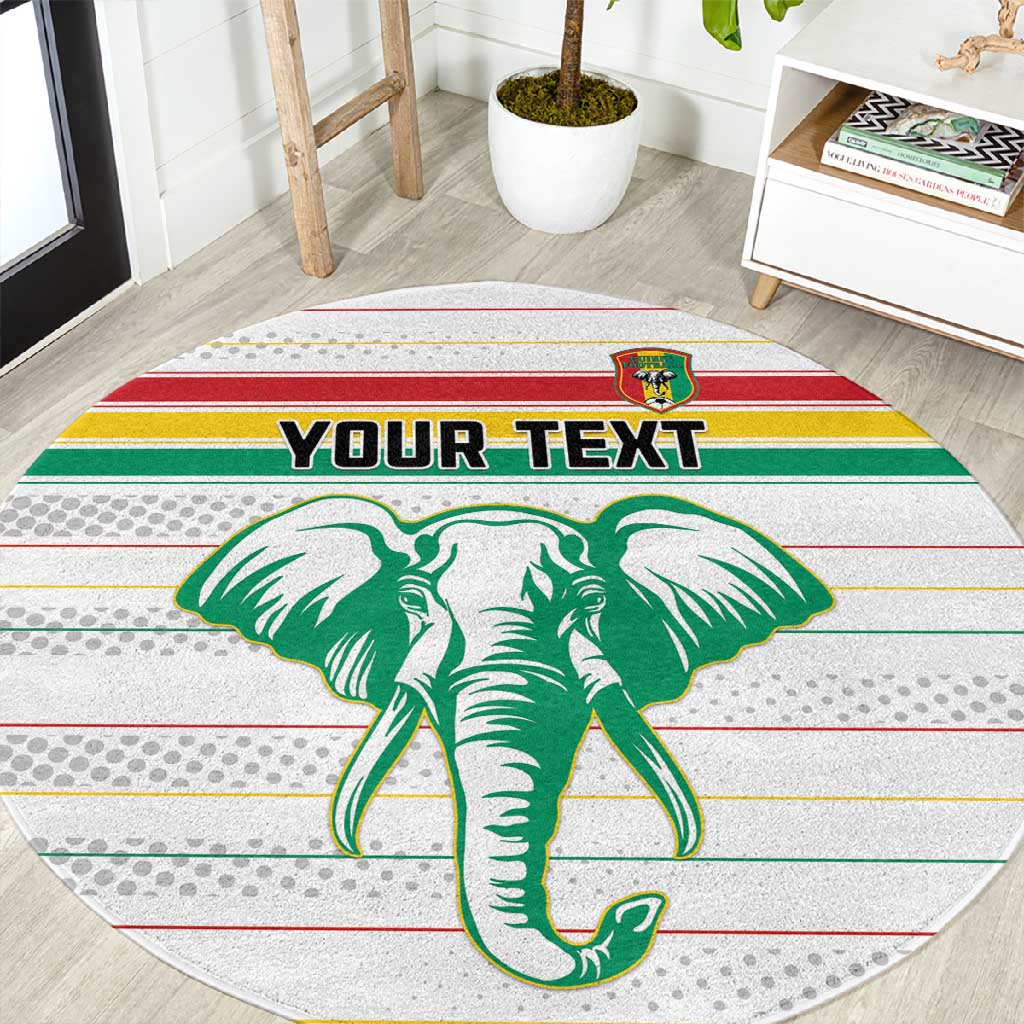 Custom Afro Guinee Football Round Carpet Go Syli National
