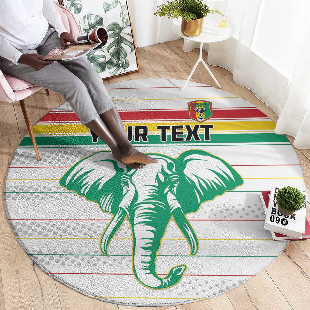 Custom Afro Guinee Football Round Carpet Go Syli National