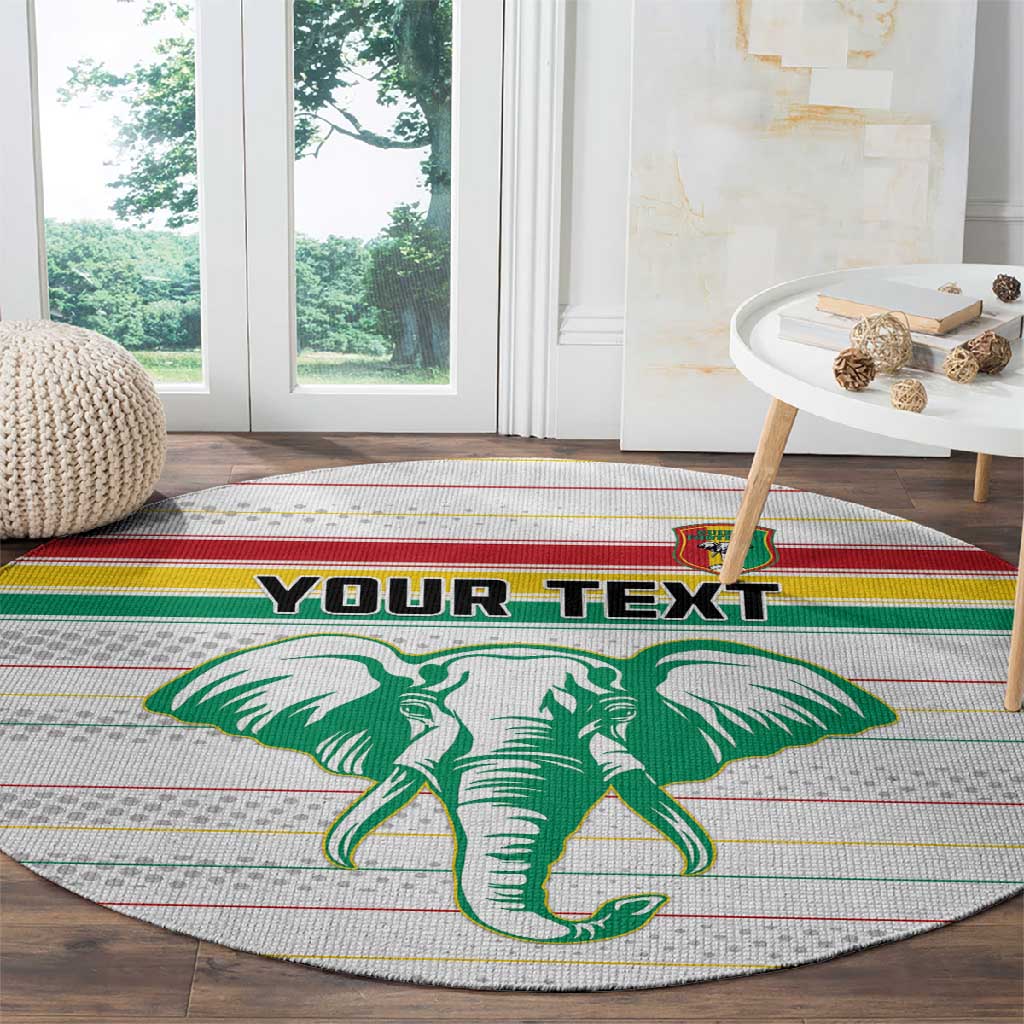 Custom Afro Guinee Football Round Carpet Go Syli National