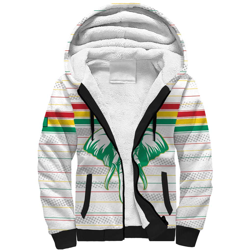 Custom Afro Guinee Football Sherpa Hoodie Go Syli National