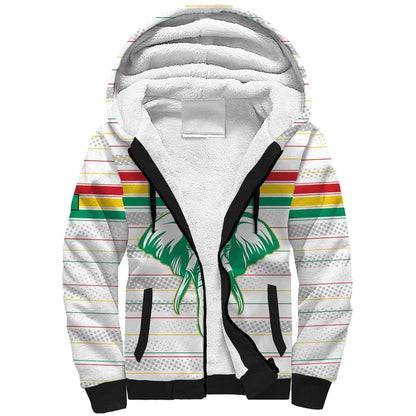Custom Afro Guinee Football Sherpa Hoodie Go Syli National