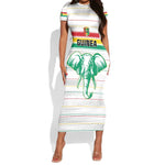 Custom Afro Guinee Football Short Sleeve Bodycon Dress Go Syli National LT15