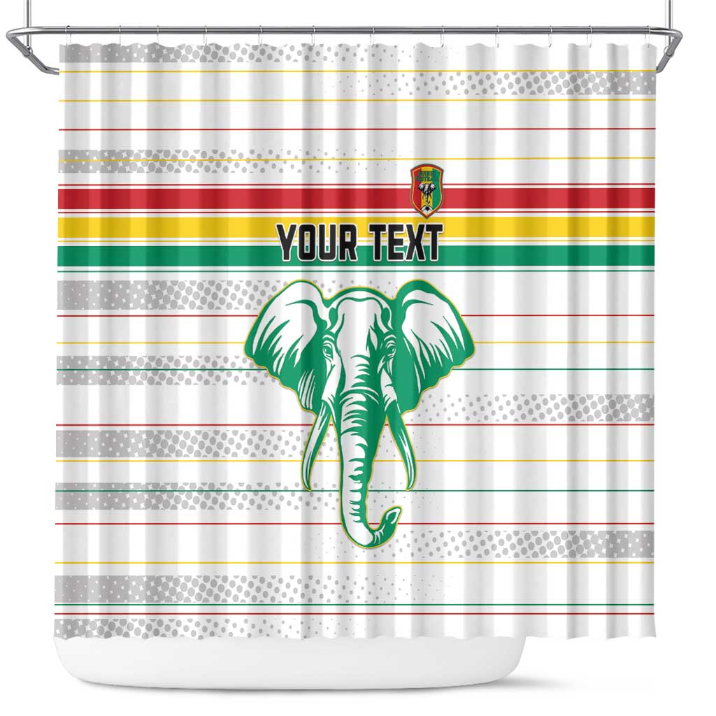 Custom Afro Guinee Football Shower Curtain Go Syli National