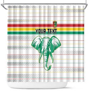 Custom Afro Guinee Football Shower Curtain Go Syli National
