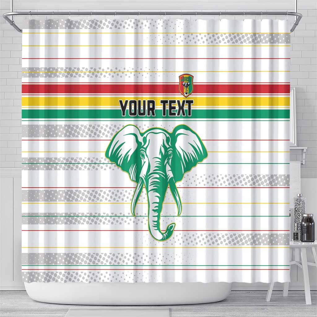 Custom Afro Guinee Football Shower Curtain Go Syli National