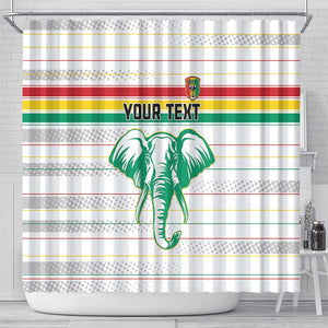 Custom Afro Guinee Football Shower Curtain Go Syli National