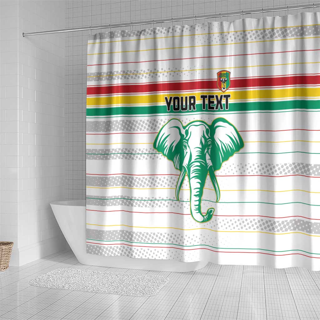 Custom Afro Guinee Football Shower Curtain Go Syli National