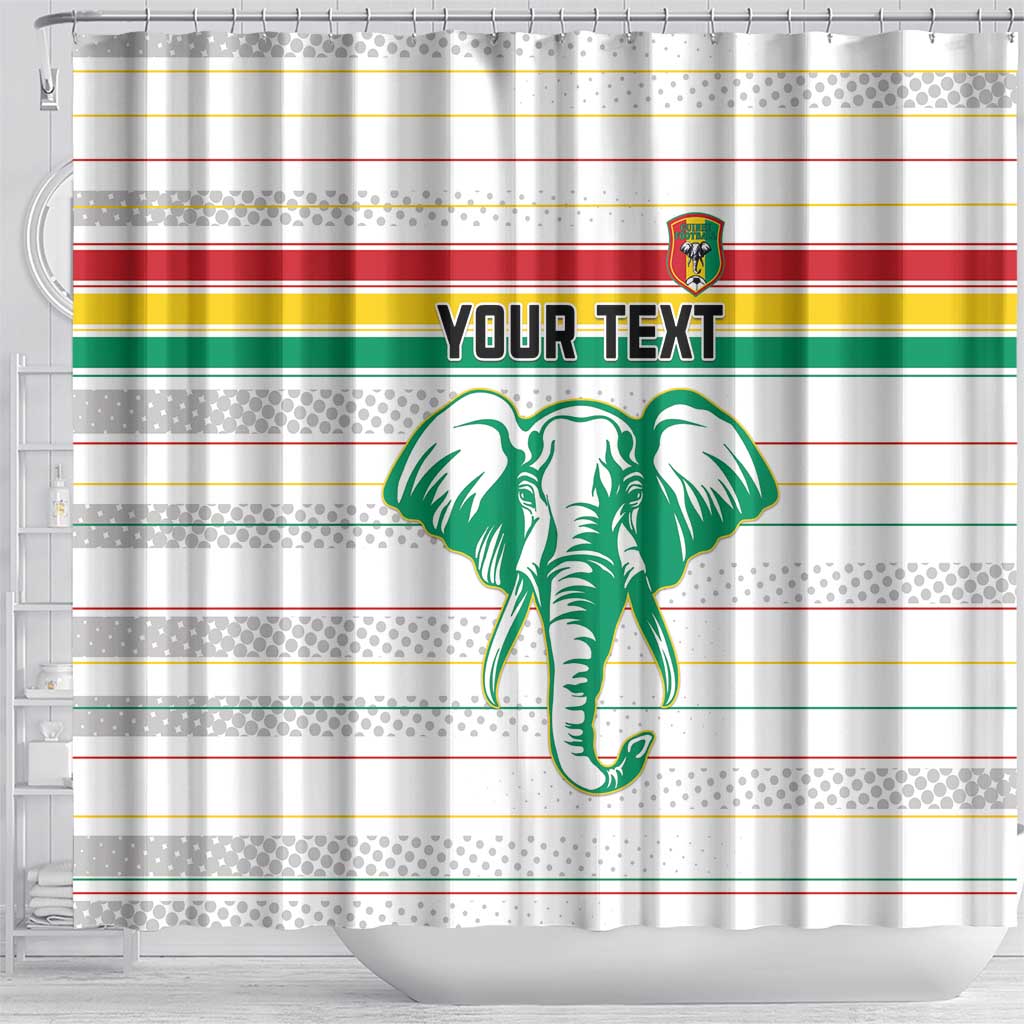 Custom Afro Guinee Football Shower Curtain Go Syli National