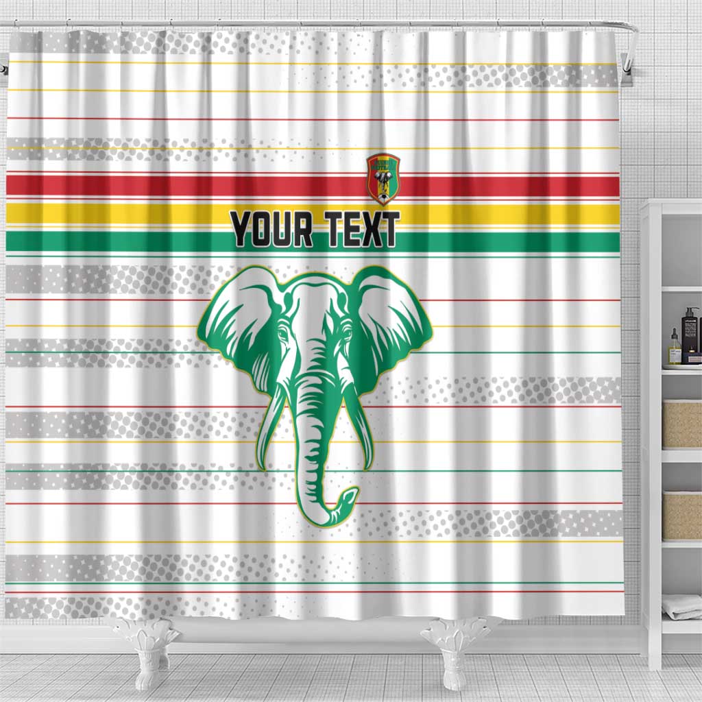 Custom Afro Guinee Football Shower Curtain Go Syli National