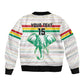Custom Afro Guinee Football Sleeve Zip Bomber Jacket Go Syli National