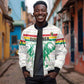 Custom Afro Guinee Football Sleeve Zip Bomber Jacket Go Syli National