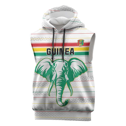 Custom Afro Guinee Football Sleeveless Hoodie Go Syli National - African Pride