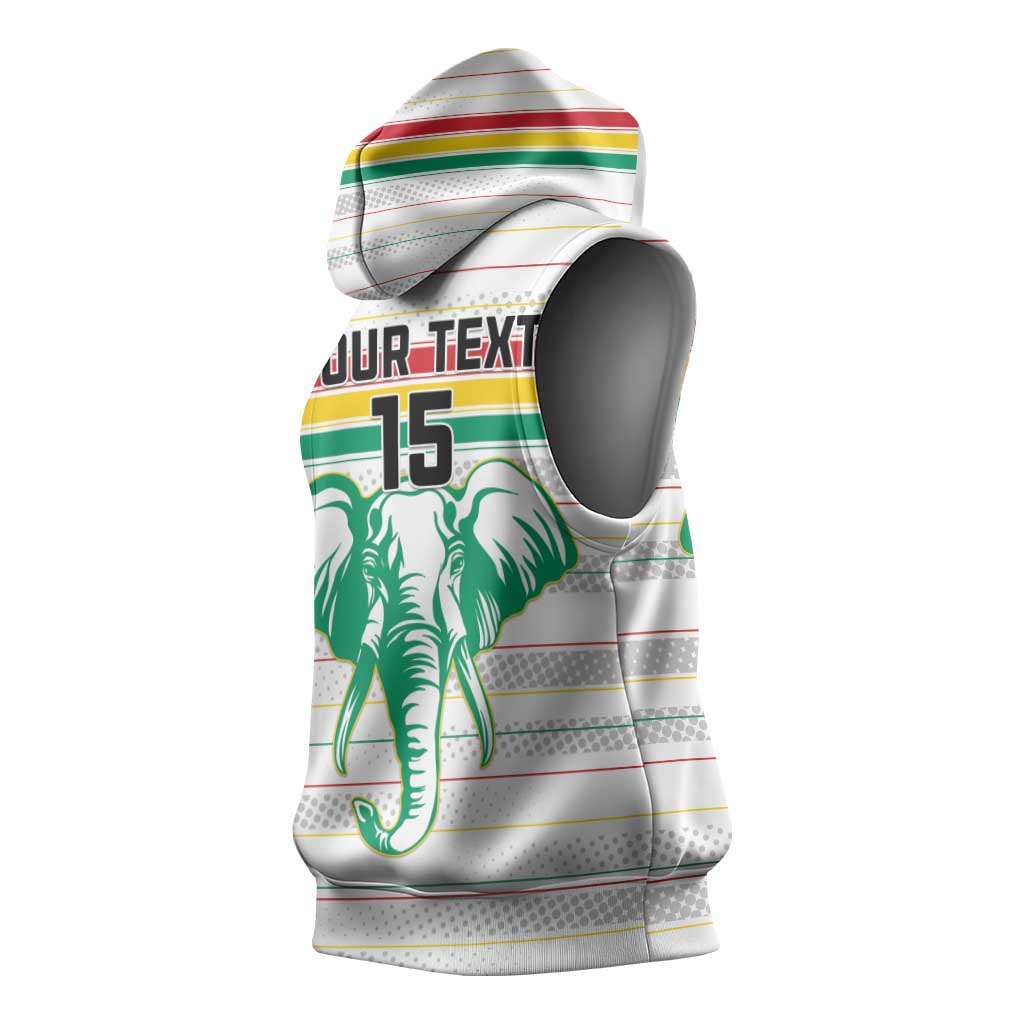 Custom Afro Guinee Football Sleeveless Hoodie Go Syli National - African Pride