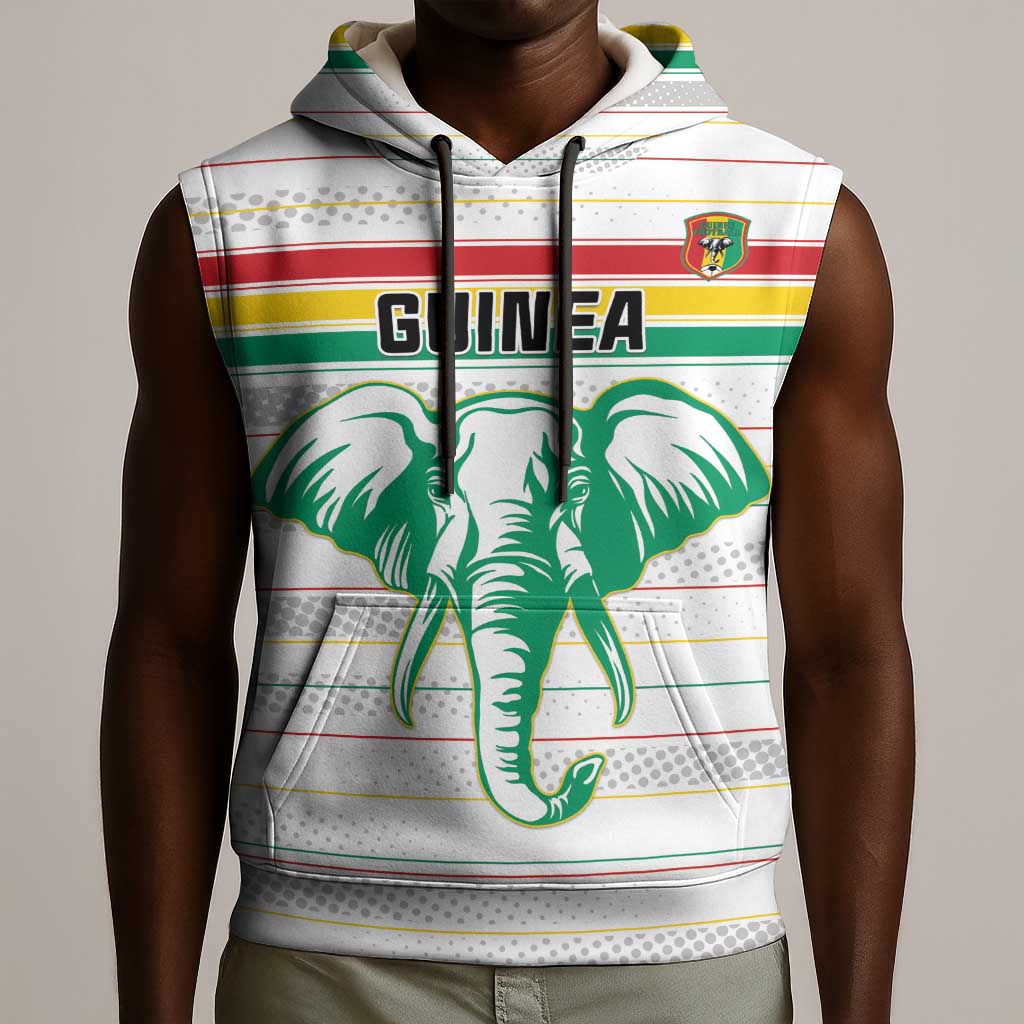 Custom Afro Guinee Football Sleeveless Hoodie Go Syli National - African Pride