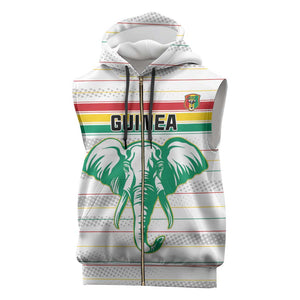 Custom Afro Guinee Football Sleeveless Zip Hoodie Go Syli National - African Pride