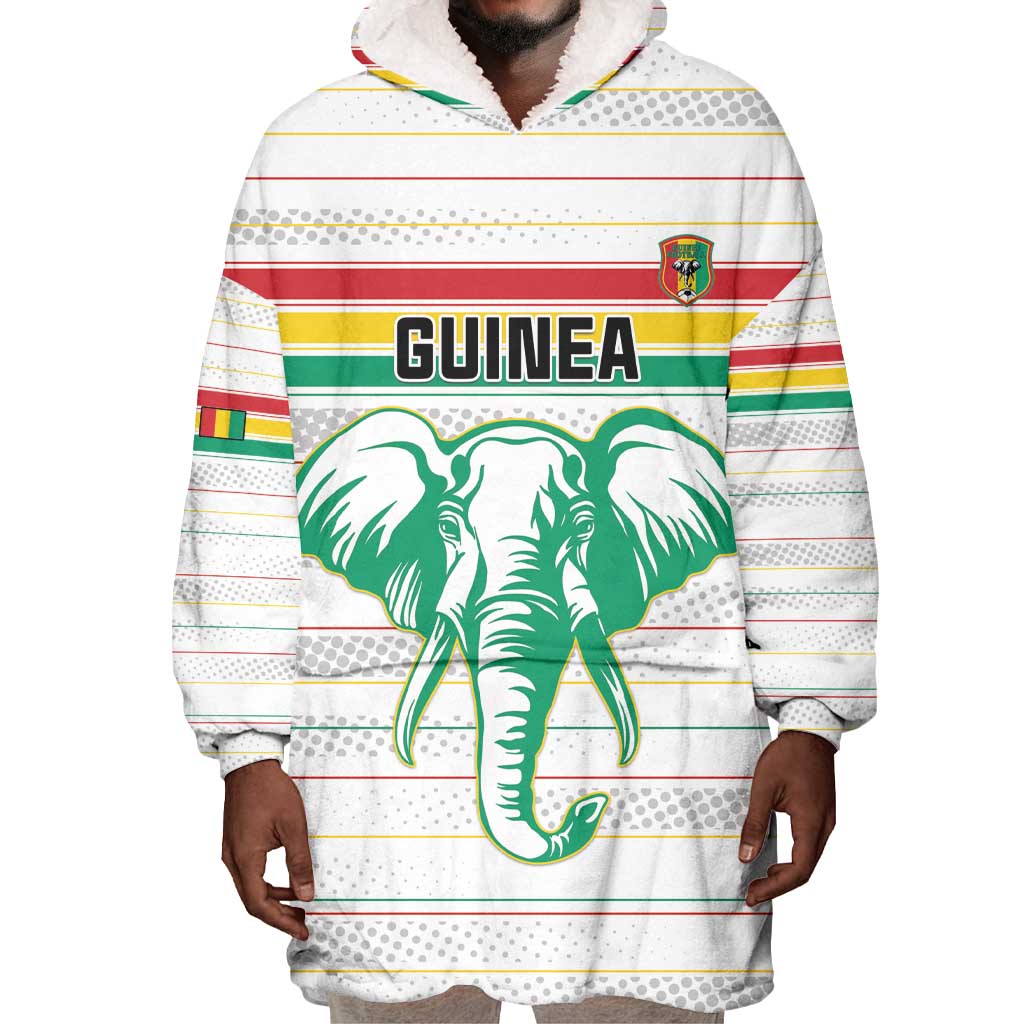 Custom Afro Guinee Football Wearable Blanket Hoodie Go Syli National