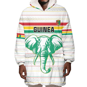 Custom Afro Guinee Football Wearable Blanket Hoodie Go Syli National