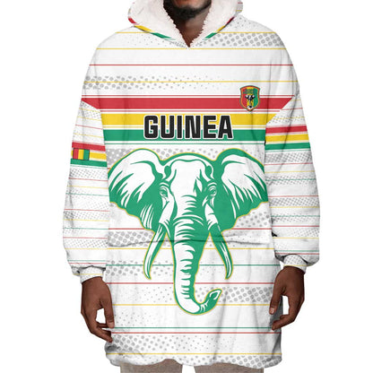 Custom Afro Guinee Football Wearable Blanket Hoodie Go Syli National