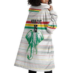 Custom Afro Guinee Football Wearable Blanket Hoodie Go Syli National