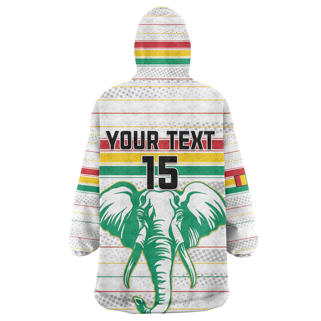 Custom Afro Guinee Football Wearable Blanket Hoodie Go Syli National