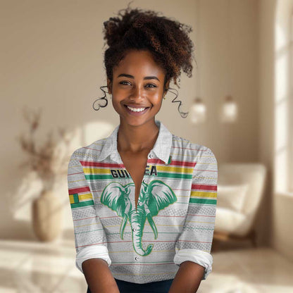Custom Afro Guinee Football Women Casual Shirt Go Syli National