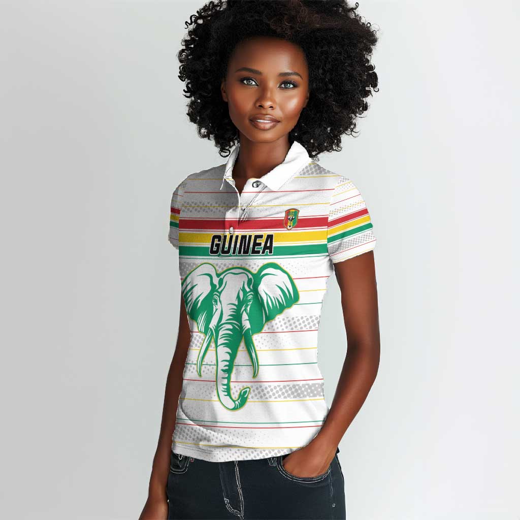 Custom Afro Guinee Football Women Polo Shirt Go Syli National