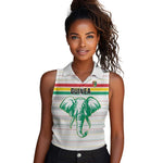 Custom Afro Guinee Football Women Sleeveless Polo Shirt Go Syli National