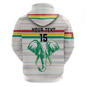 Custom Afro Guinee Football Zip Hoodie Go Syli National