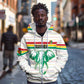 Custom Afro Guinee Football Zip Hoodie Go Syli National