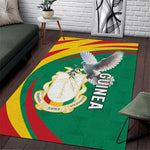 Guinea Area Rug Coat Of Arms With Pigeon - Kente Pattern