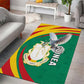 Guinea Area Rug Coat Of Arms With Pigeon - Kente Pattern