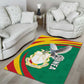 Guinea Area Rug Coat Of Arms With Pigeon - Kente Pattern