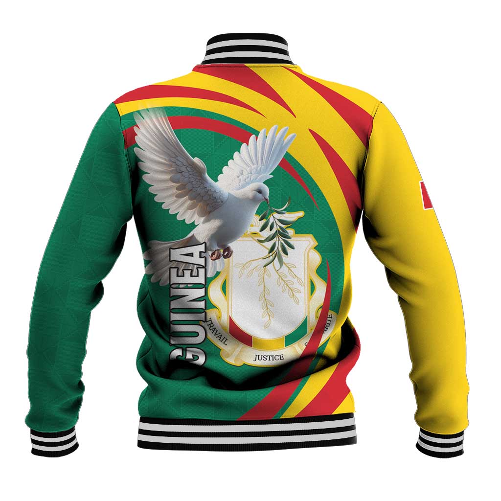 Guinea Baseball Jacket Coat Of Arms With Pigeon - Kente Pattern