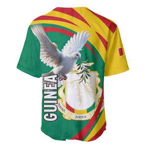 Guinea Baseball Jersey Coat Of Arms With Pigeon - Kente Pattern
