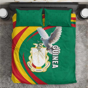 Guinea Bedding Set Coat Of Arms With Pigeon - Kente Pattern