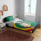 Guinea Bedding Set Coat Of Arms With Pigeon - Kente Pattern